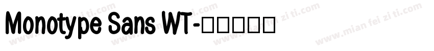 Monotype Sans WT字体转换